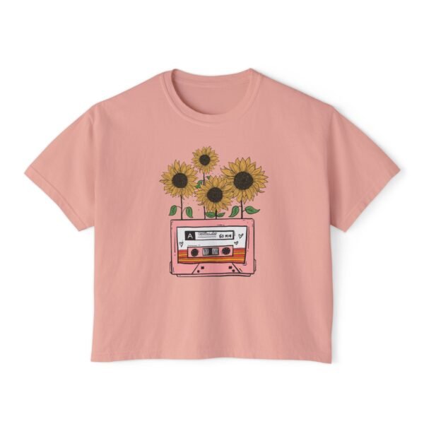 Sunflower Casette Boxy Tee for Women - Image 5