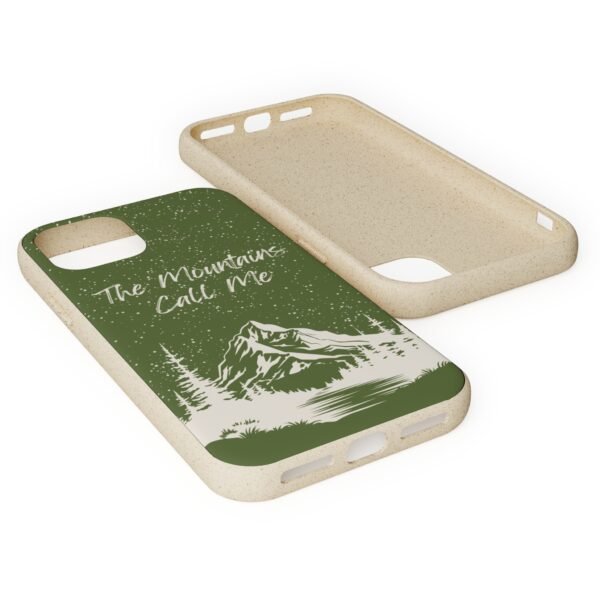 The Mountains Call Me (Green) Phone Case, Biodegradable - Image 5