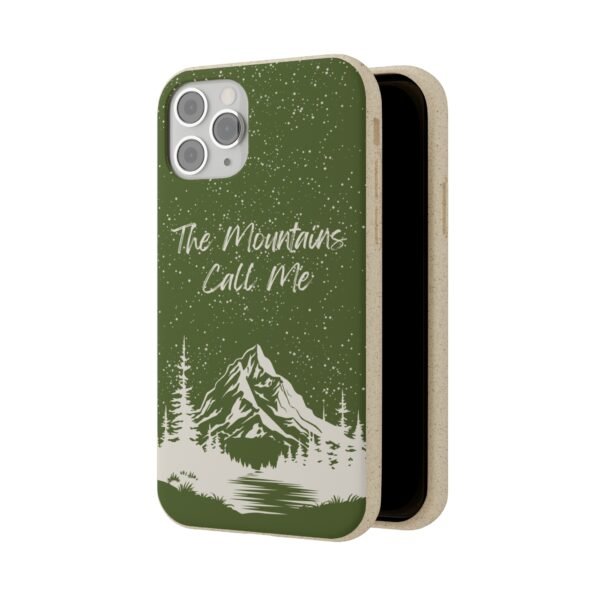 The Mountains Call Me (Green) Phone Case, Biodegradable - Image 2