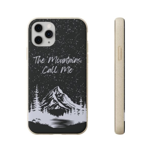 The Mountains Call Me (Blue) Phone Case, Biodegradable,