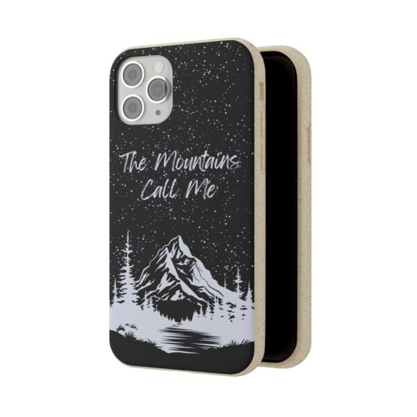 The Mountains Call Me (Blue) Phone Case, Biodegradable, - Image 2