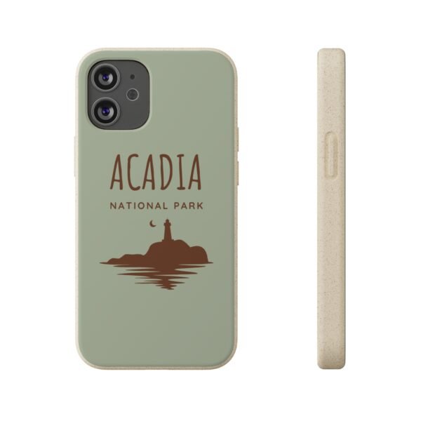 Acadia National Park (Light Green) Phone Case, Biodegradable - Image 2