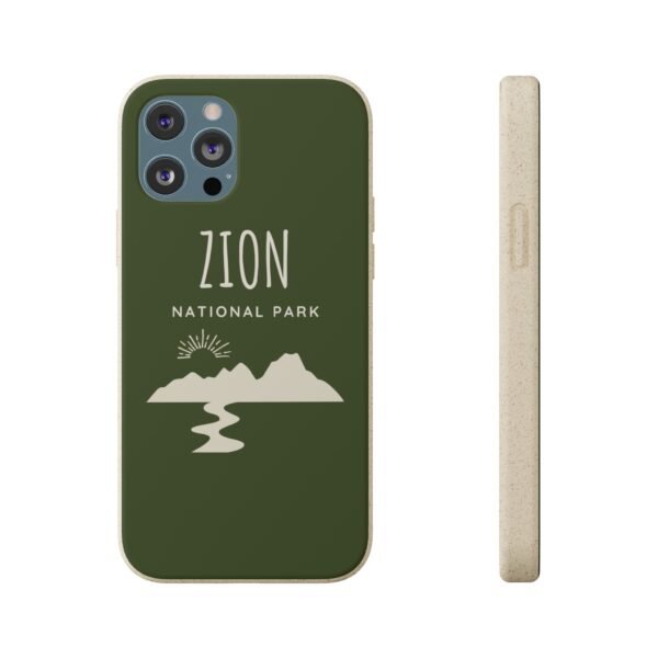 Zion National Park (Green) Phone Case, Biodegradable - Image 5