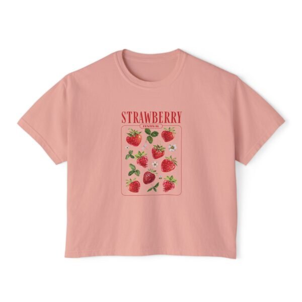 Strawberry Festival Boxy Tee for Women