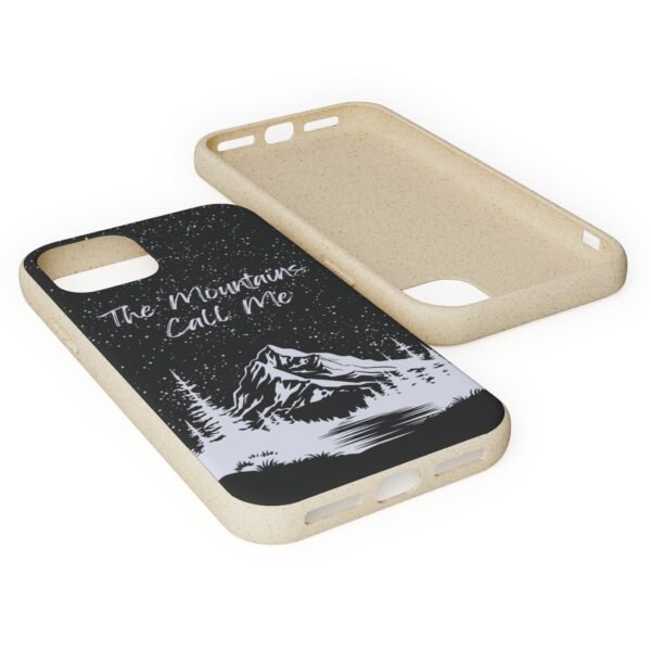 The Mountains Call Me (Blue) Phone Case, Biodegradable, - Image 5