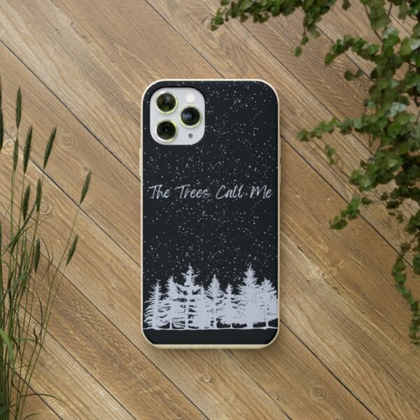 The Trees Call Me (Blue) Phone Case, Biodegradable - Image 3