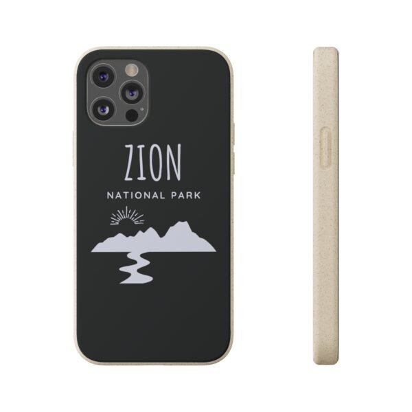 Zion National Park (Dark Blue) Phone Case, Biodegradable - Image 4