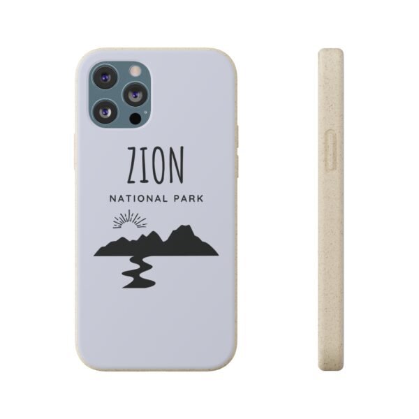 Zion National Park (Light Blue) Phone Case, Biodegradable - Image 5