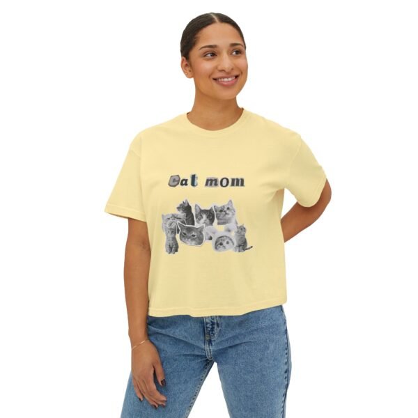 Cat Mom Boxy Tee for Women - Image 15