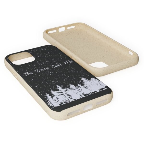 The Trees Call Me (Blue) Phone Case, Biodegradable - Image 5