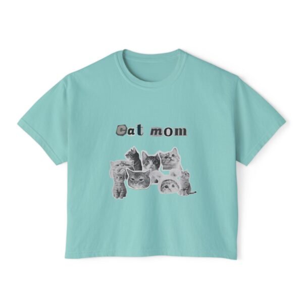 Cat Mom Boxy Tee for Women - Image 17