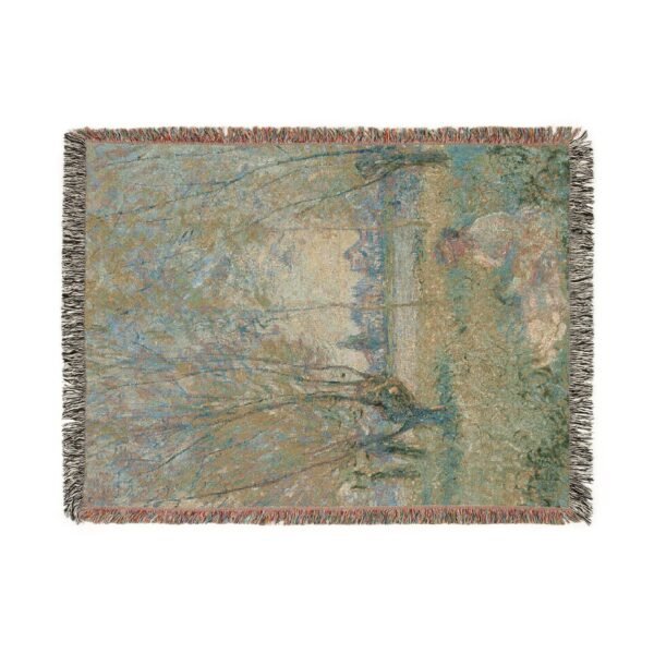 Woven Blanket, Claude Monet Woman Seated under the Willows - Image 5