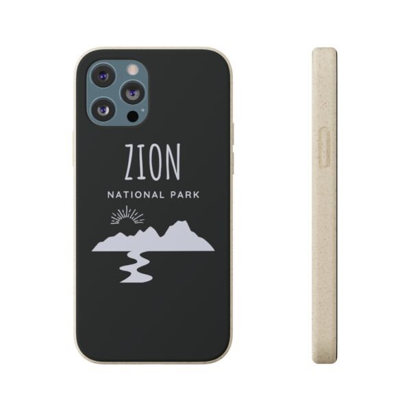 Zion National Park (Dark Blue) Phone Case, Biodegradable - Image 7