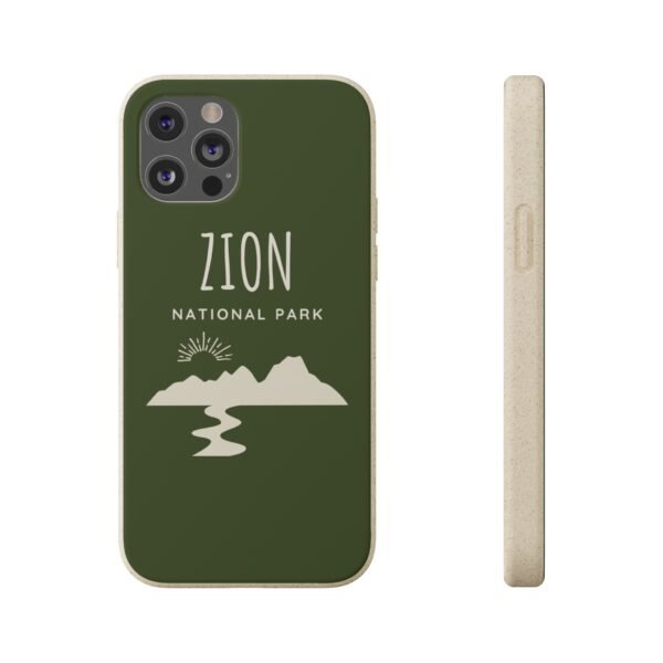 Zion National Park (Green) Phone Case, Biodegradable - Image 4