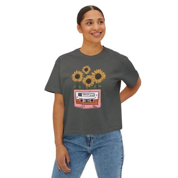 Sunflower Casette Boxy Tee for Women - Image 15