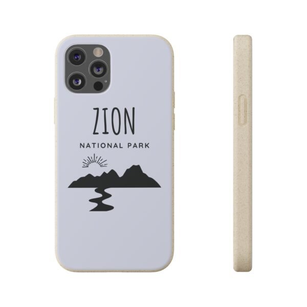 Zion National Park (Light Blue) Phone Case, Biodegradable - Image 4