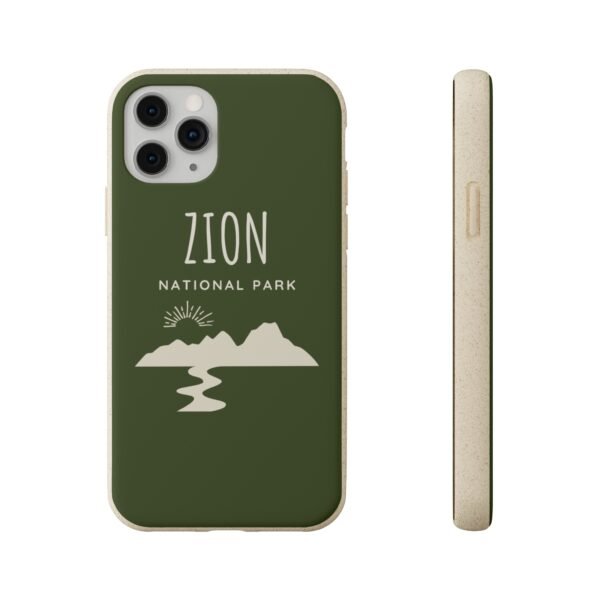 Zion National Park (Green) Phone Case, Biodegradable