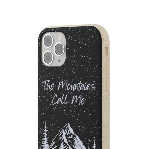 The Mountains Call Me (Blue) Phone Case, Biodegradable, - Image 4