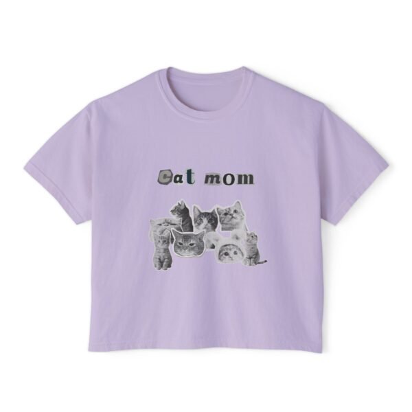 Cat Mom Boxy Tee for Women - Image 21