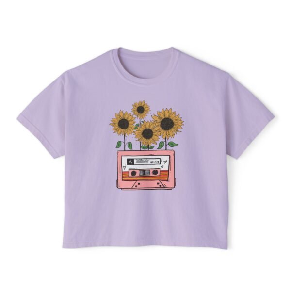 Sunflower Casette Boxy Tee for Women - Image 21