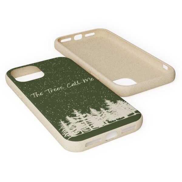 The Trees Call Me (Green) Phone Case, Biodegradable - Image 5