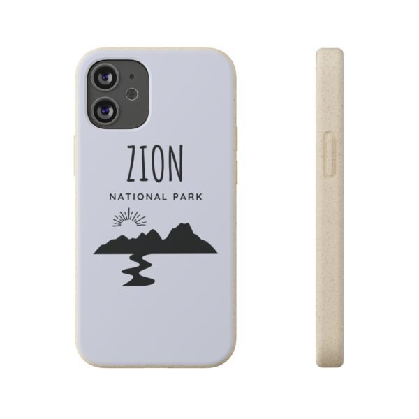 Zion National Park (Light Blue) Phone Case, Biodegradable - Image 6