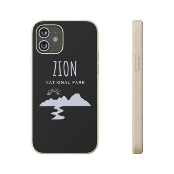 Zion National Park (Dark Blue) Phone Case, Biodegradable - Image 3