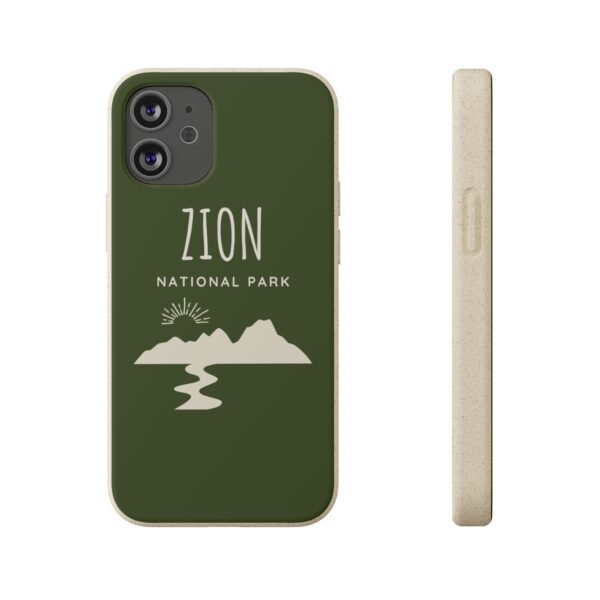 Zion National Park (Green) Phone Case, Biodegradable - Image 6