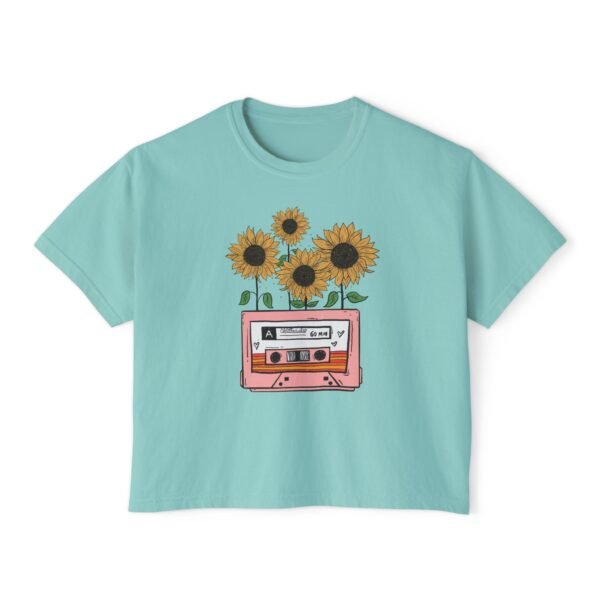 Sunflower Casette Boxy Tee for Women - Image 17