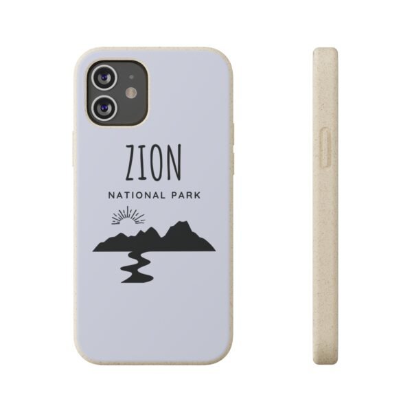 Zion National Park (Light Blue) Phone Case, Biodegradable - Image 3