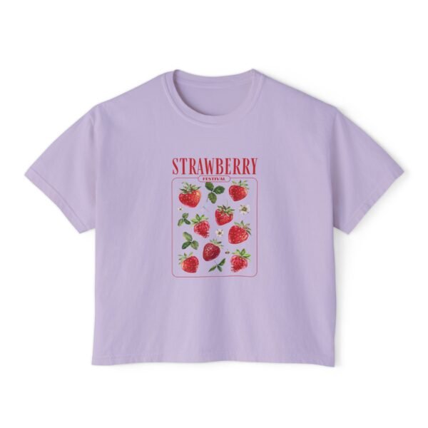 Strawberry Festival Boxy Tee for Women - Image 5