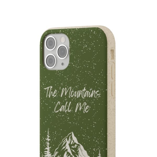 The Mountains Call Me (Green) Phone Case, Biodegradable - Image 4