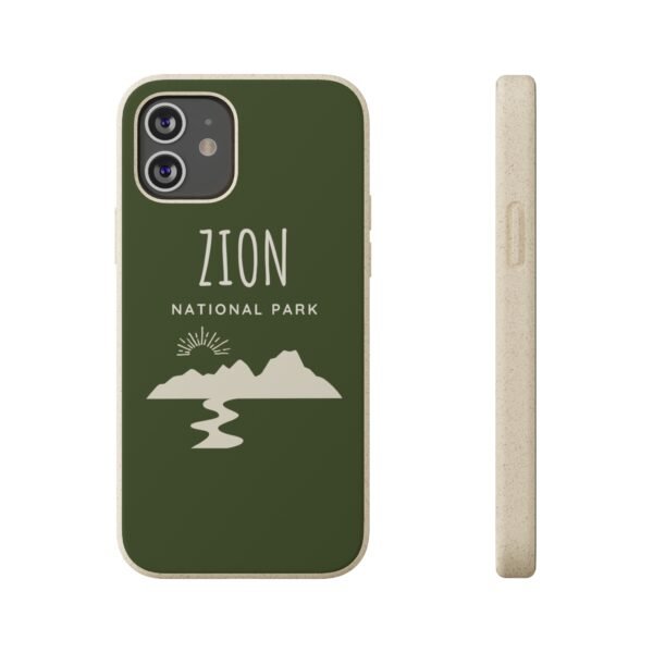 Zion National Park (Green) Phone Case, Biodegradable - Image 3