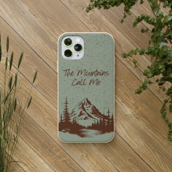 The Mountains Call Me (Mint) Phone Case, Biodegradable - Image 3