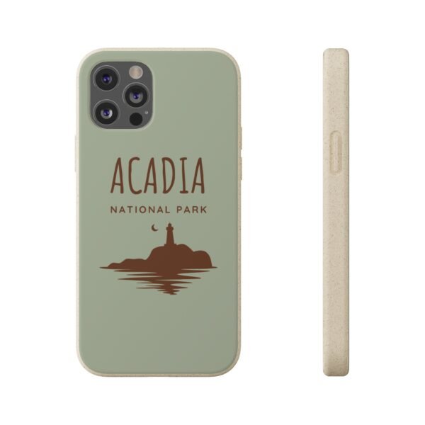 Acadia National Park (Light Green) Phone Case, Biodegradable - Image 4