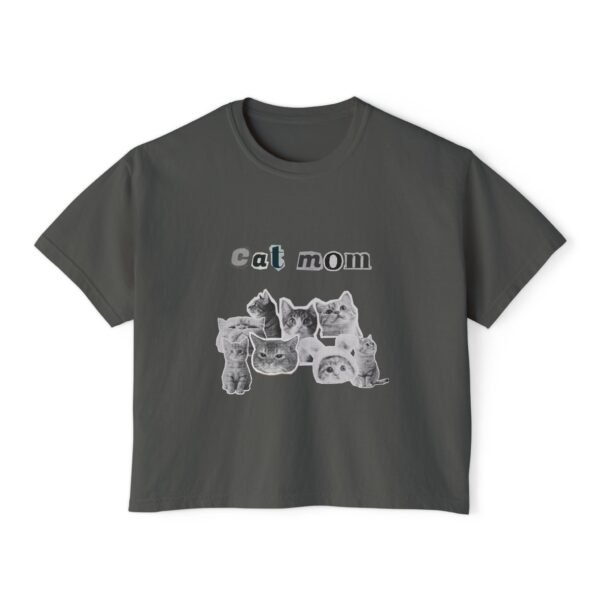 Cat Mom Boxy Tee for Women