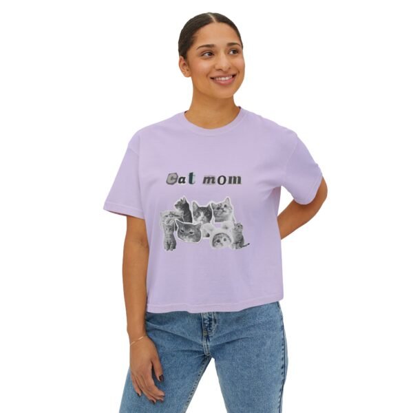 Cat Mom Boxy Tee for Women - Image 23