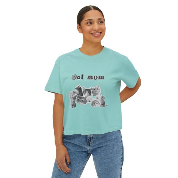 Cat Mom Boxy Tee for Women - Image 19